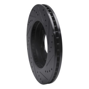 Ford Expedition Brake Rotor (1) - Front Left - R1 Concepts - Drilled & Slotted - Black - `02-`06